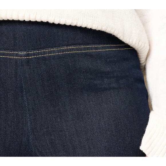 Peace Love World Authentic Denim Petite Wide Leg Jeans Size 8P Indigo Dark Wash - Picture 3 of 9